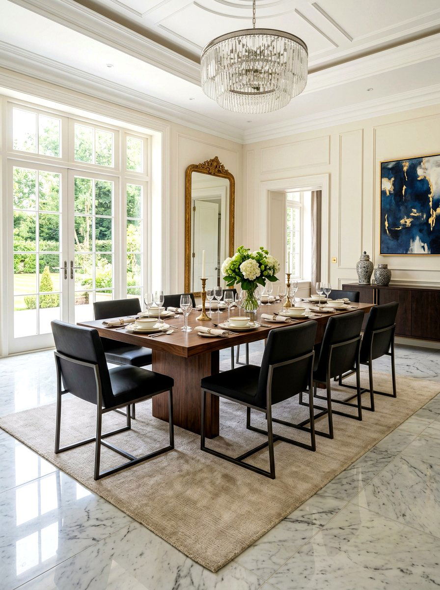 Marble Floor Dining - 30 formal dining room ideas