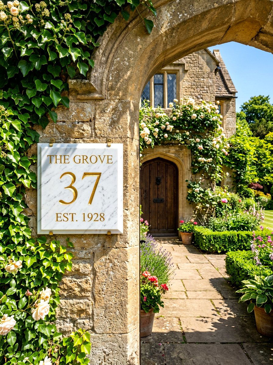 Marble House Number Plaque - 30 house number sign ideas luxury
