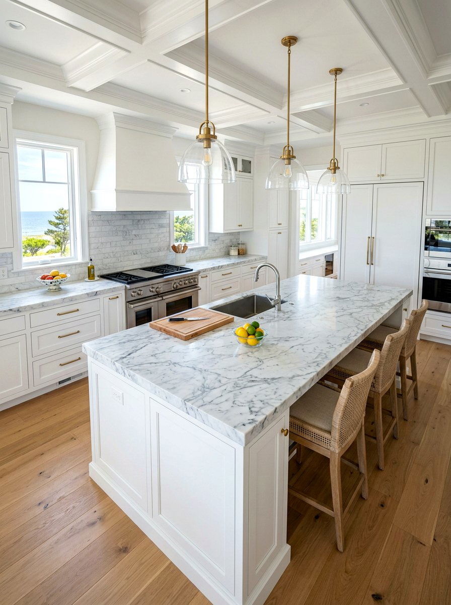 Marble Kitchen Countertop - 30 Hamptons kitchen ideas