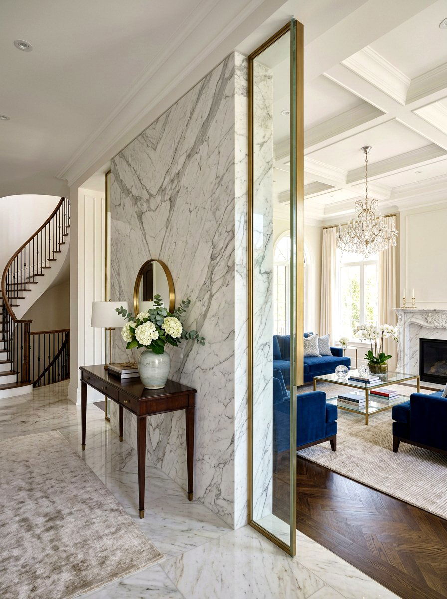 Marble Partition Wall Divider - 30 partial wall room divider ideas