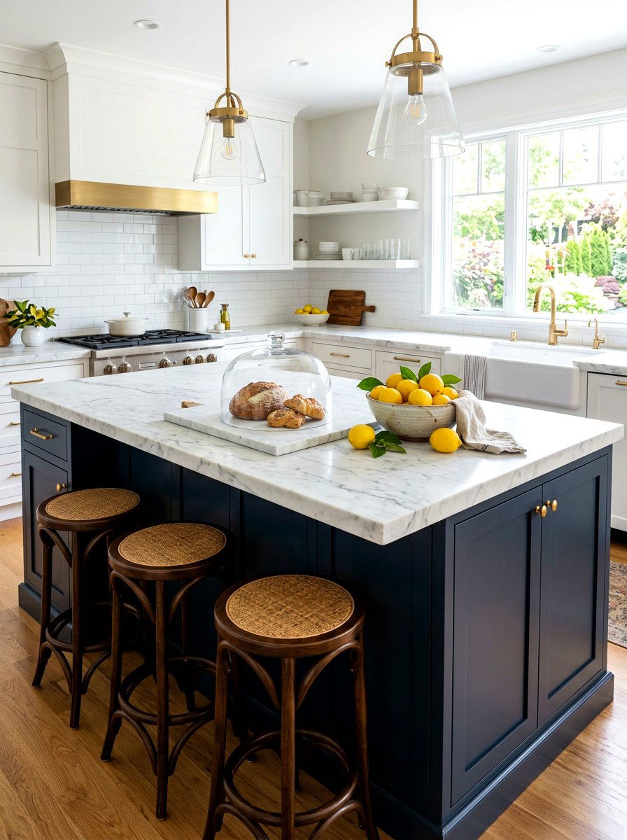 Marble Pastry Board Setup - 30 layered kitchen decor ideas