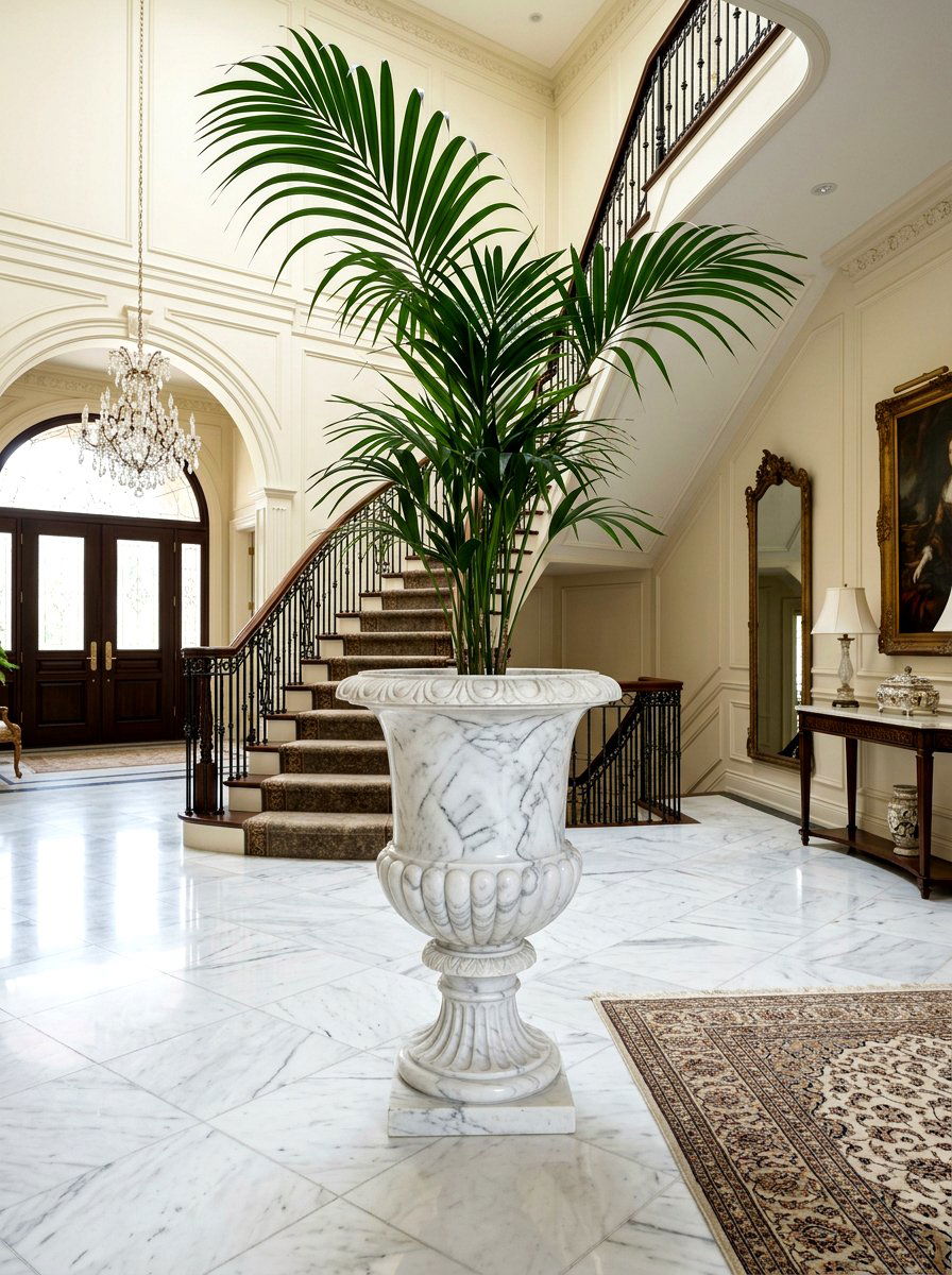 Marble Pedestal Planters - 30 modern planter ideas