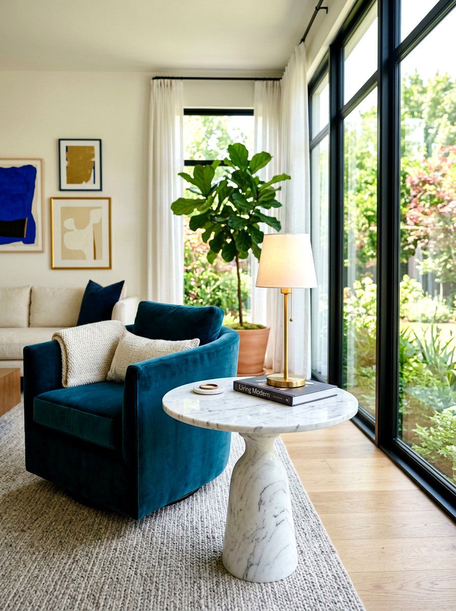 Marble Pedestal Side Table - 30 pedestal side table ideas