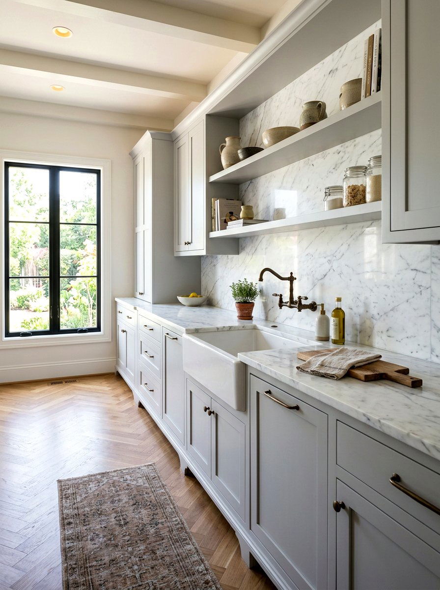 Marble Scullery Countertops - 30 scullery pantry ideas