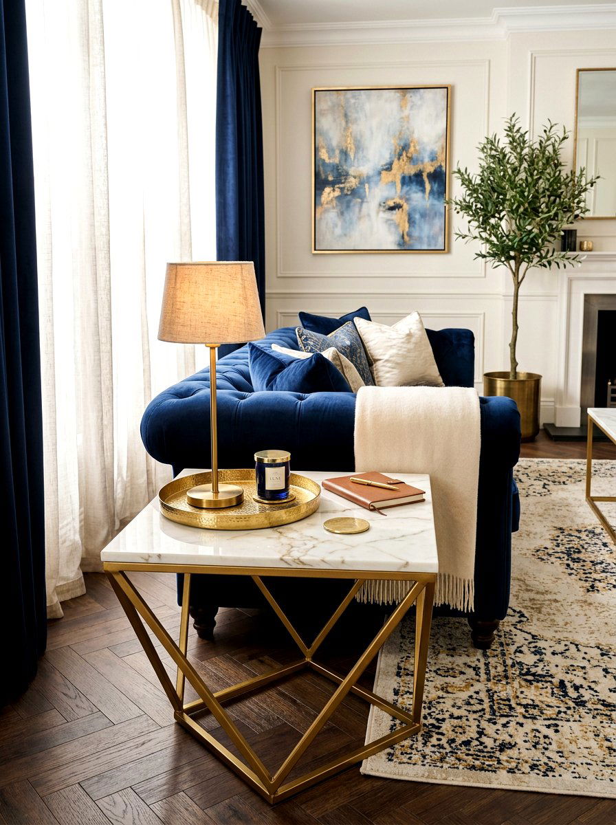 Marble Side Table - 30 living room furniture ideas