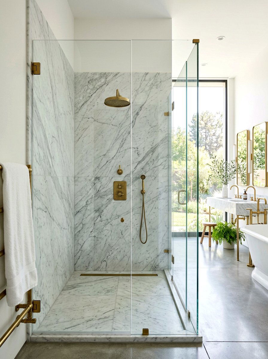 Marble Slab Bathroom Shower - 30 eclectic bathroom ideas