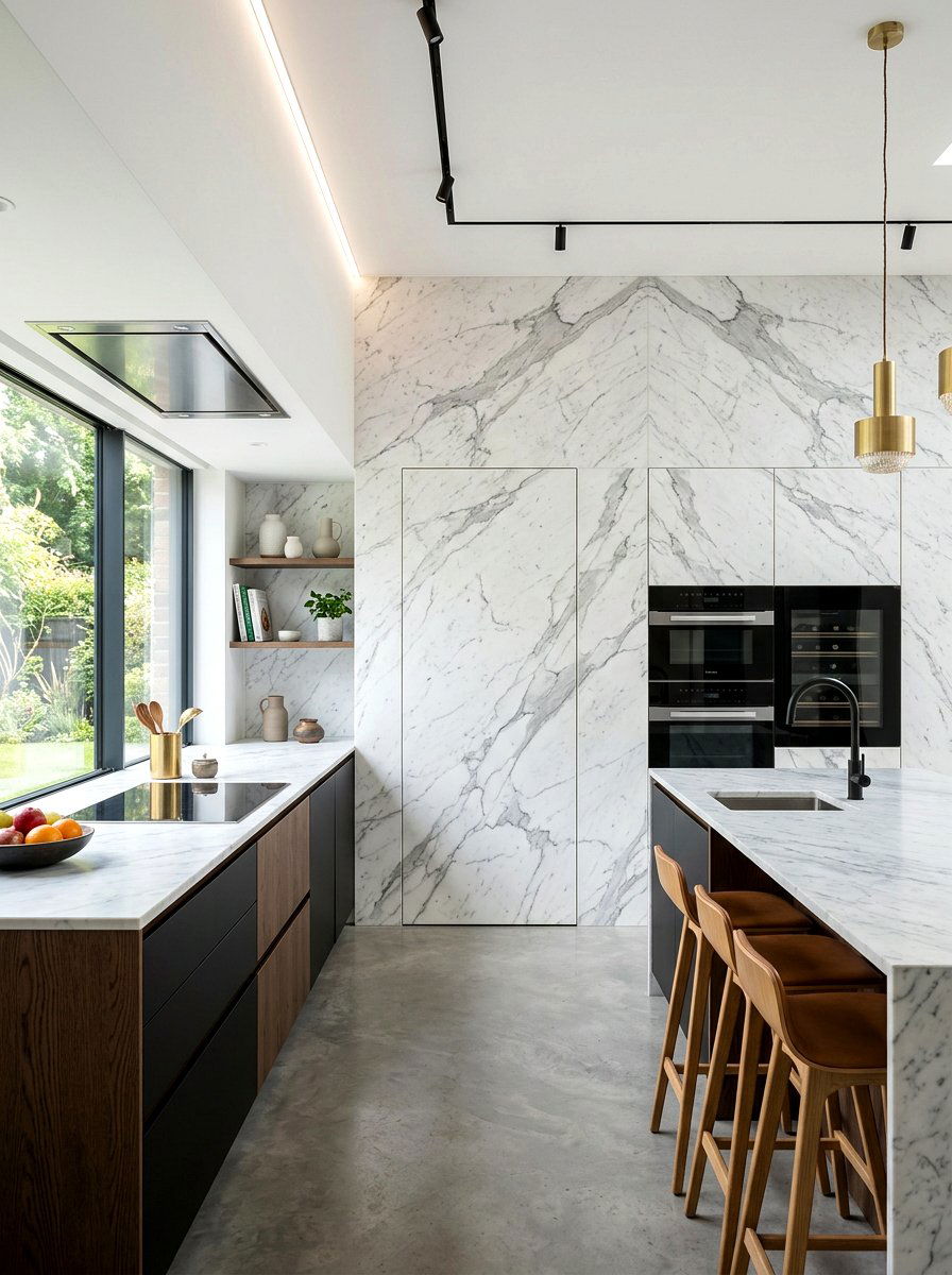 Marble Slab Hidden Door - 30 appliance garage ideas