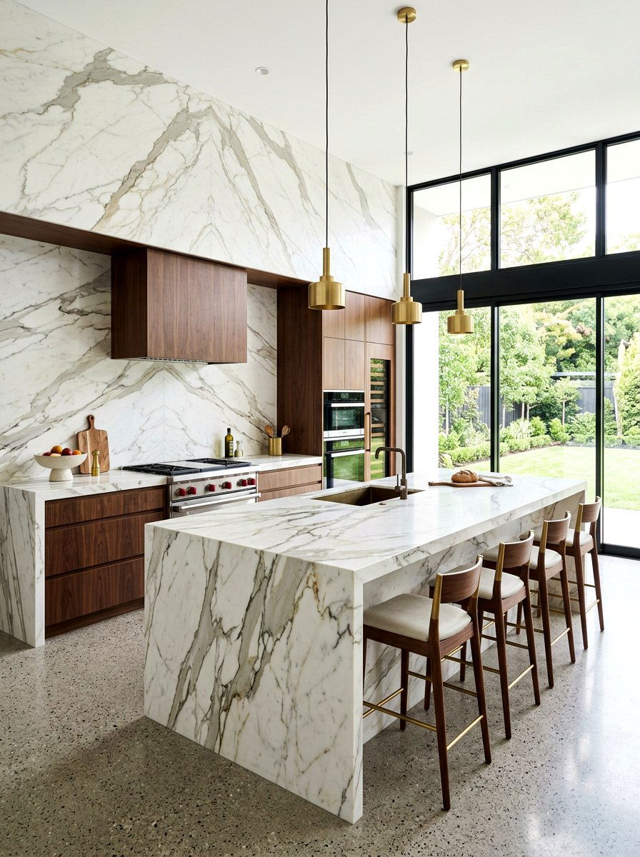 Marble Slab Kitchen - 30 collected kitchen aesthetic ideas