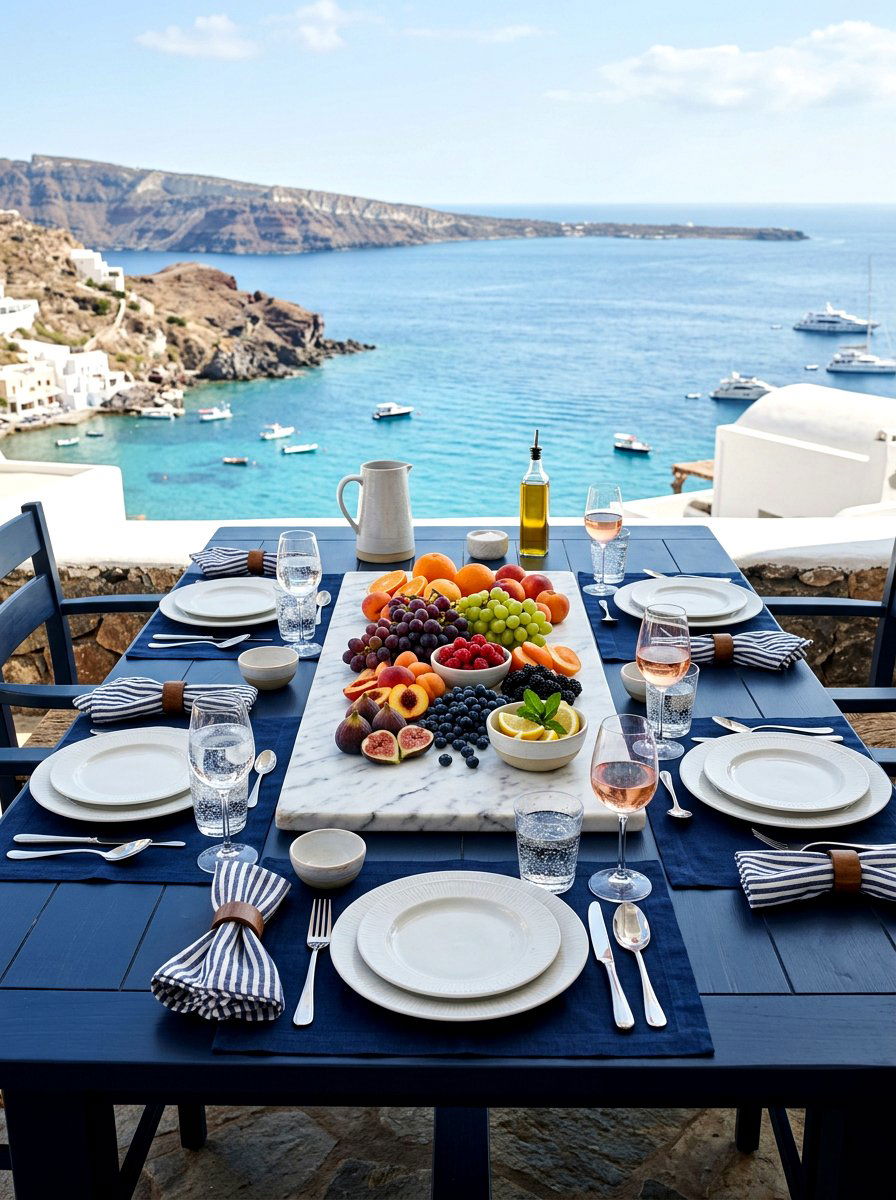 Marble Slab Server - 30 coastal table decor ideas