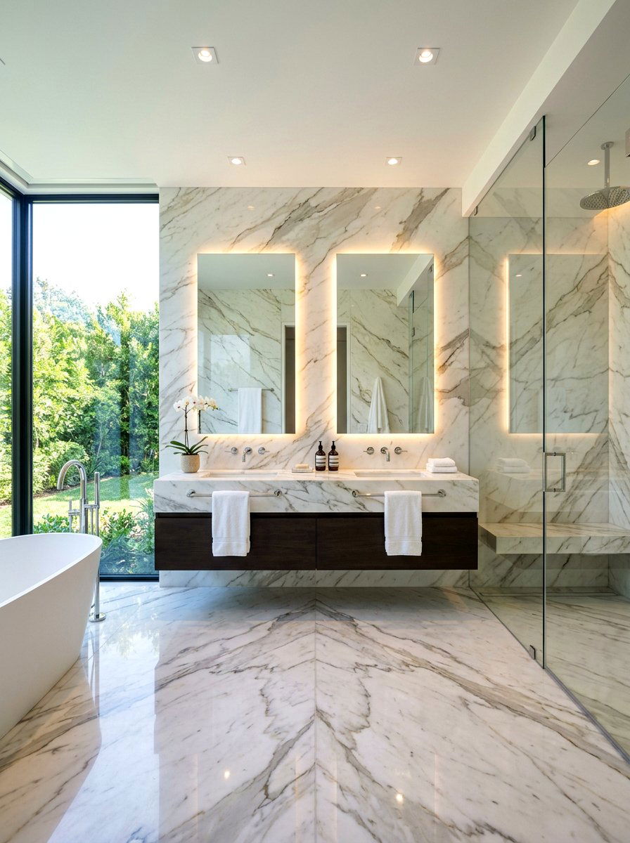 Marble Stone Master Bathroom - 30 bathroom tile ideas