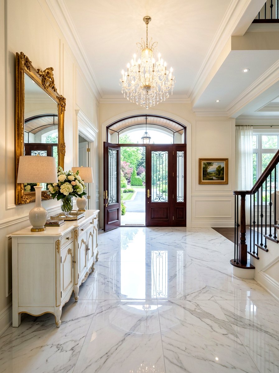 Marble Tile Flooring - 30 Hamptons entryway ideas