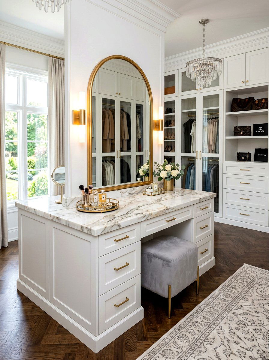 30 walk in closet vanity ideas For a More Beautiful Routine