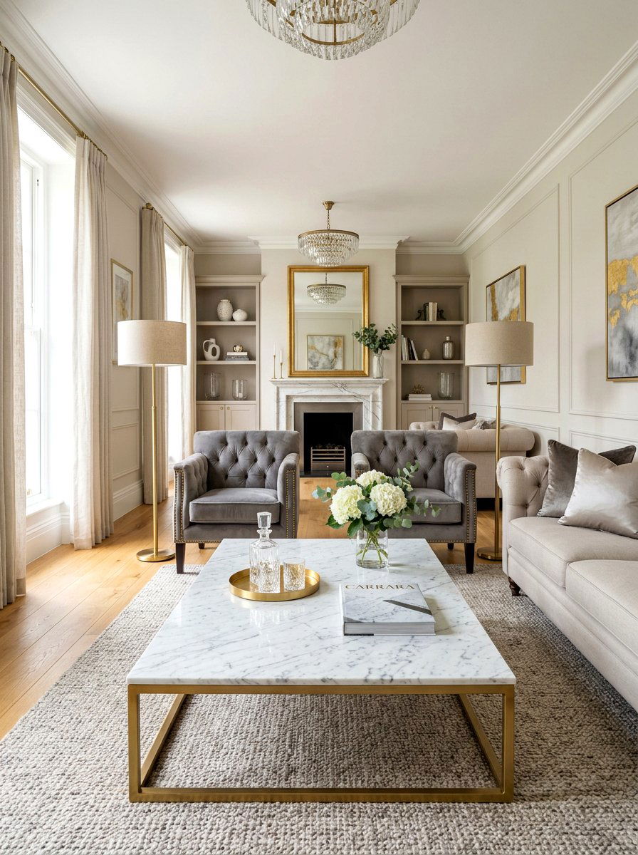 Marble Top Coffee Table Room - 30 formal living room ideas