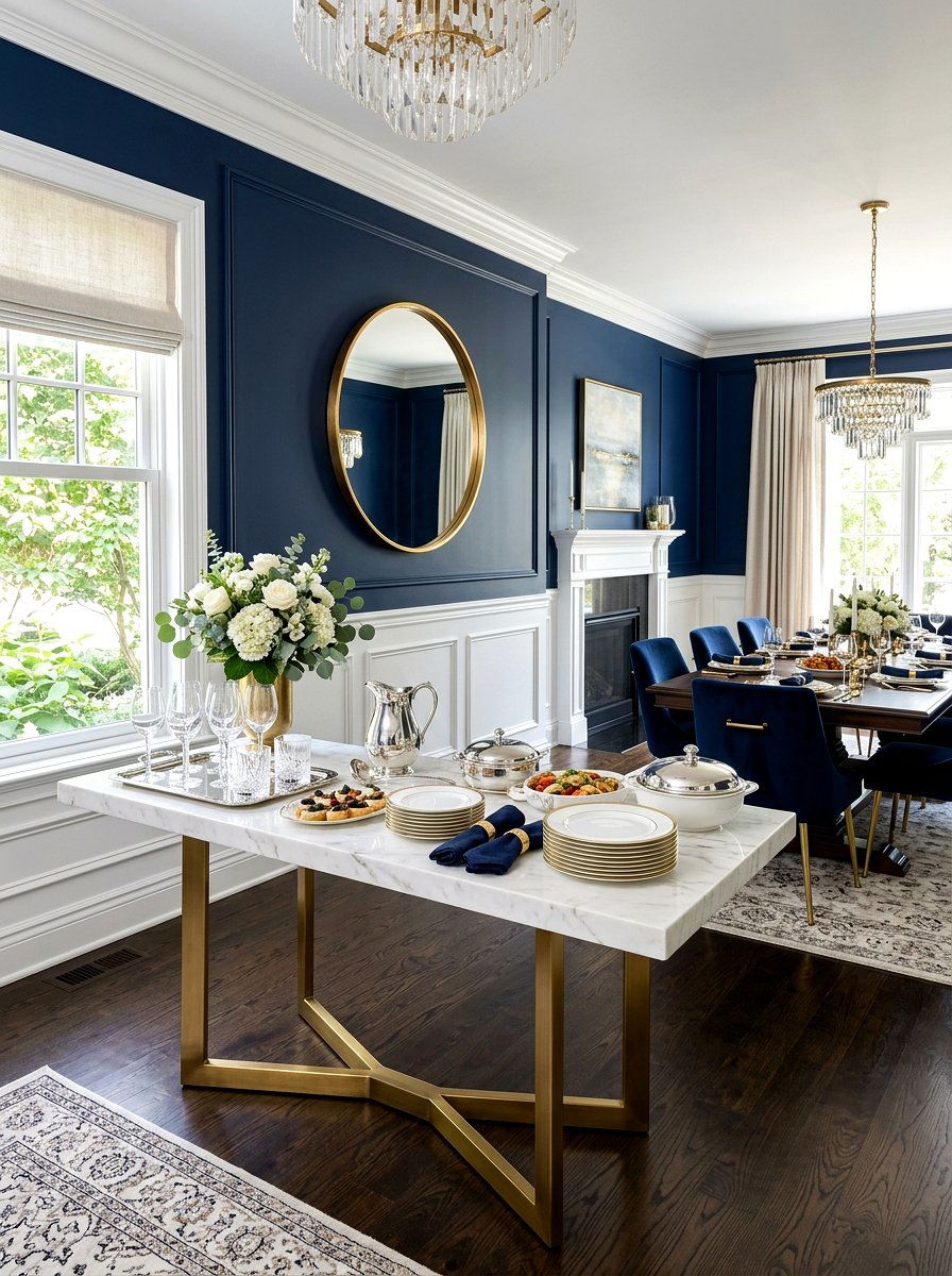 Marble Top Console - 30 narrow console table ideas