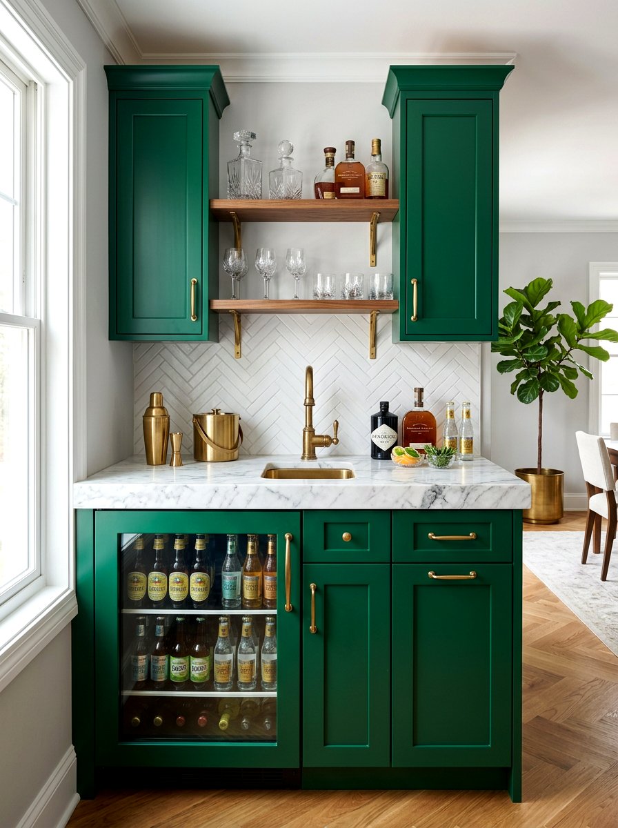 Marble Top Drink Center - 30 beverage station ideas