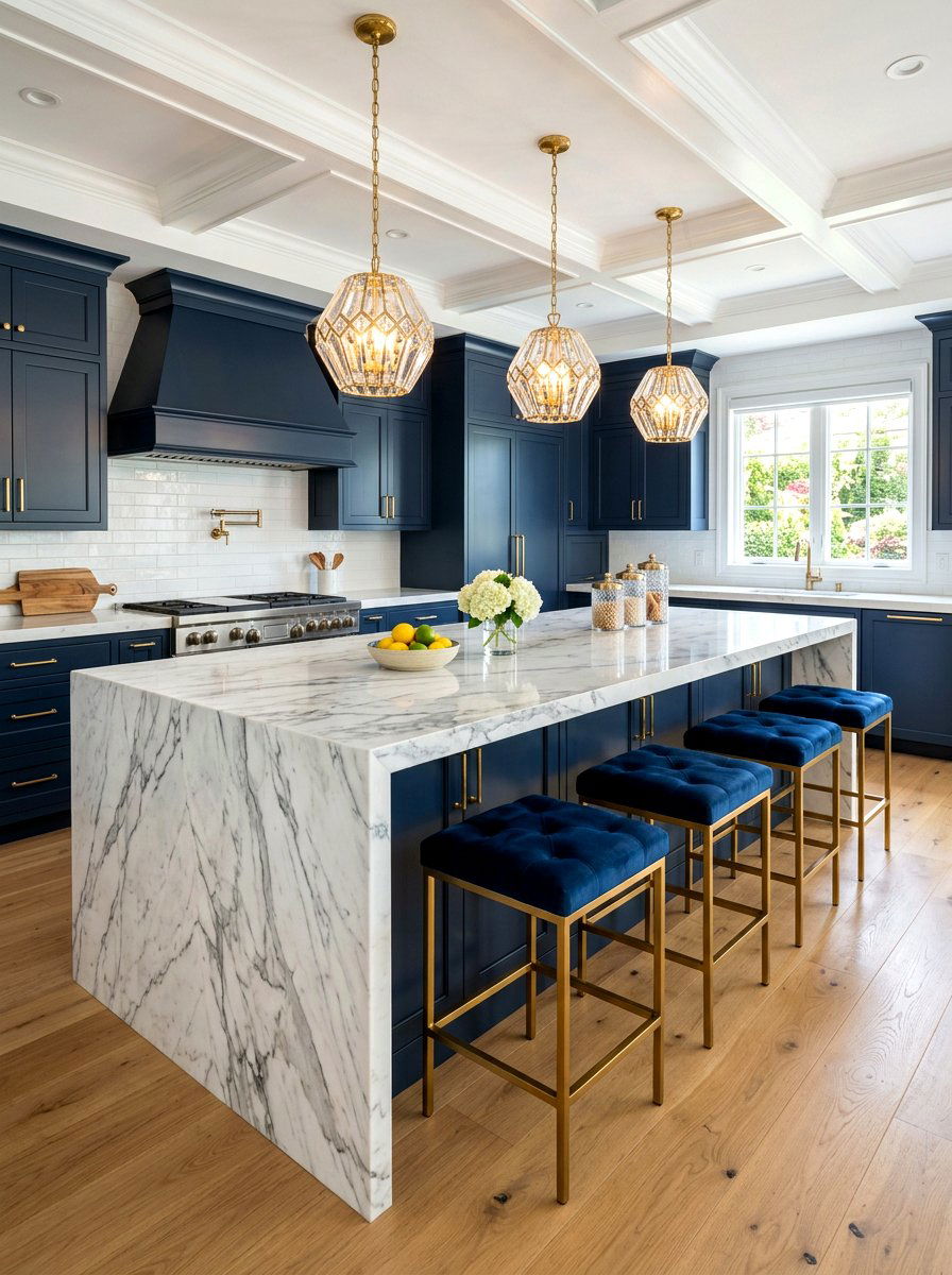 Marble Top Kitchen Island - 30 eat in kitchen ideas