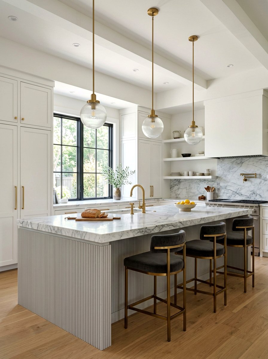 30 Reeded Kitchen Island Ideas to Add Texture and Character