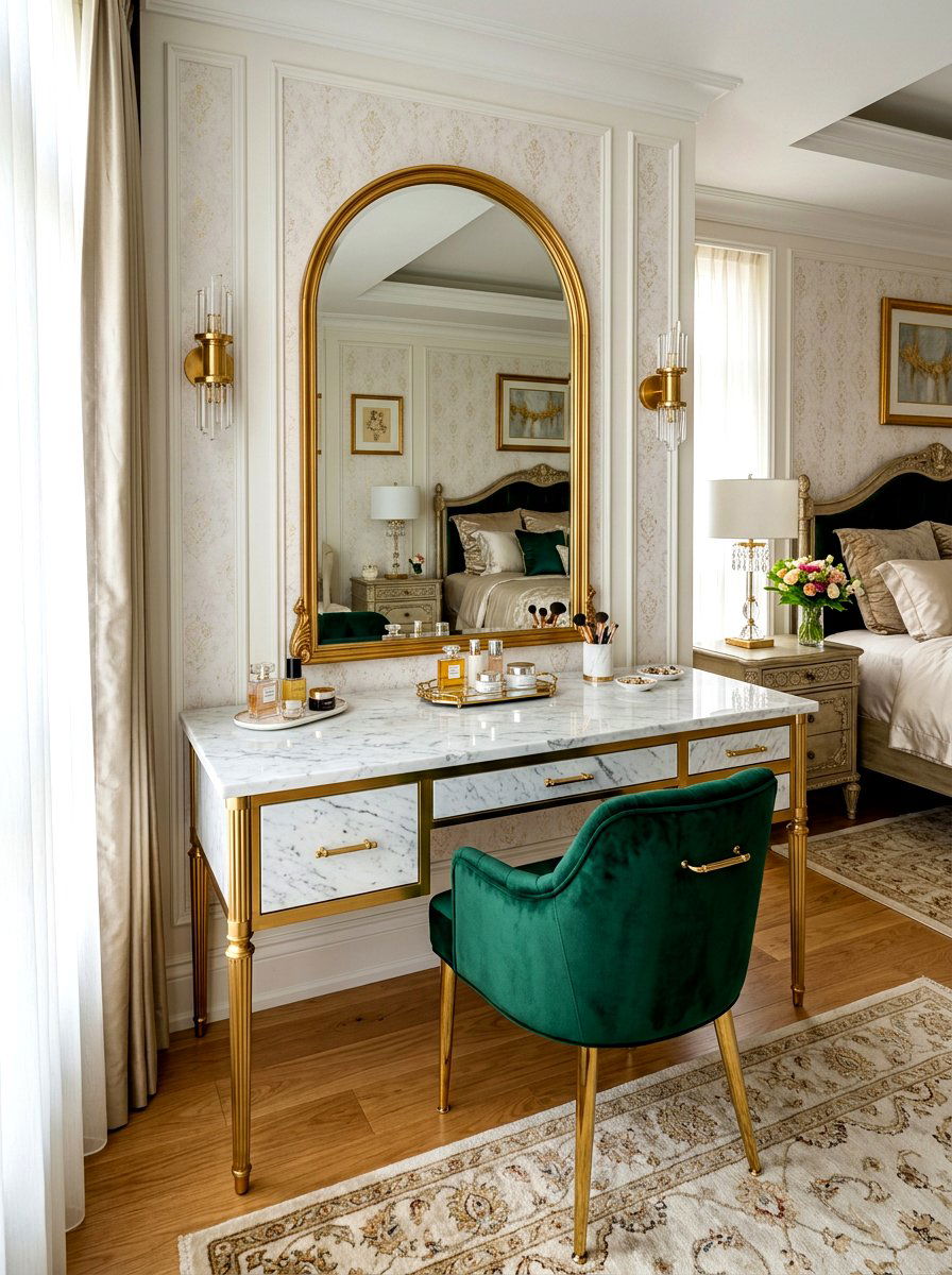 Marble Top Vanity - 30 dressing table ideas