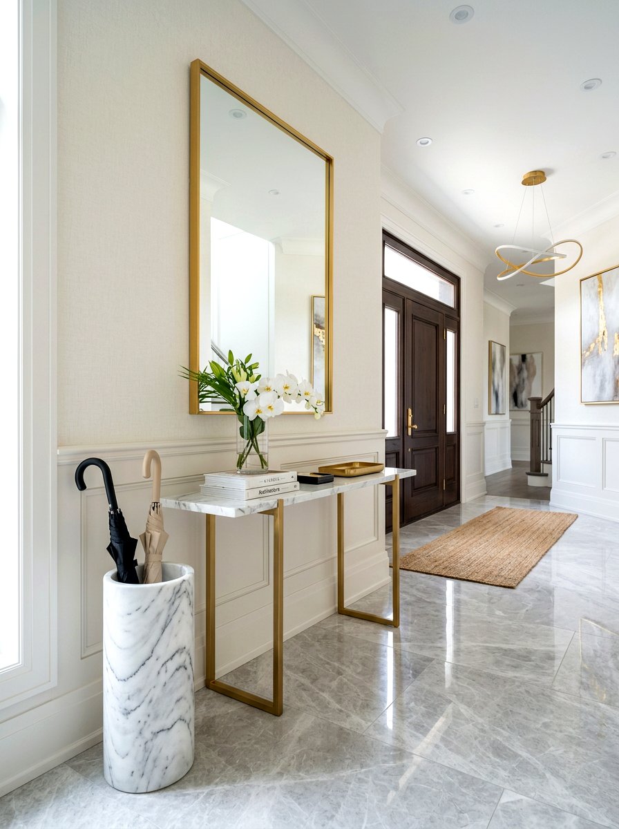 Marble Umbrella Cylinder - 30 umbrella stand ideas