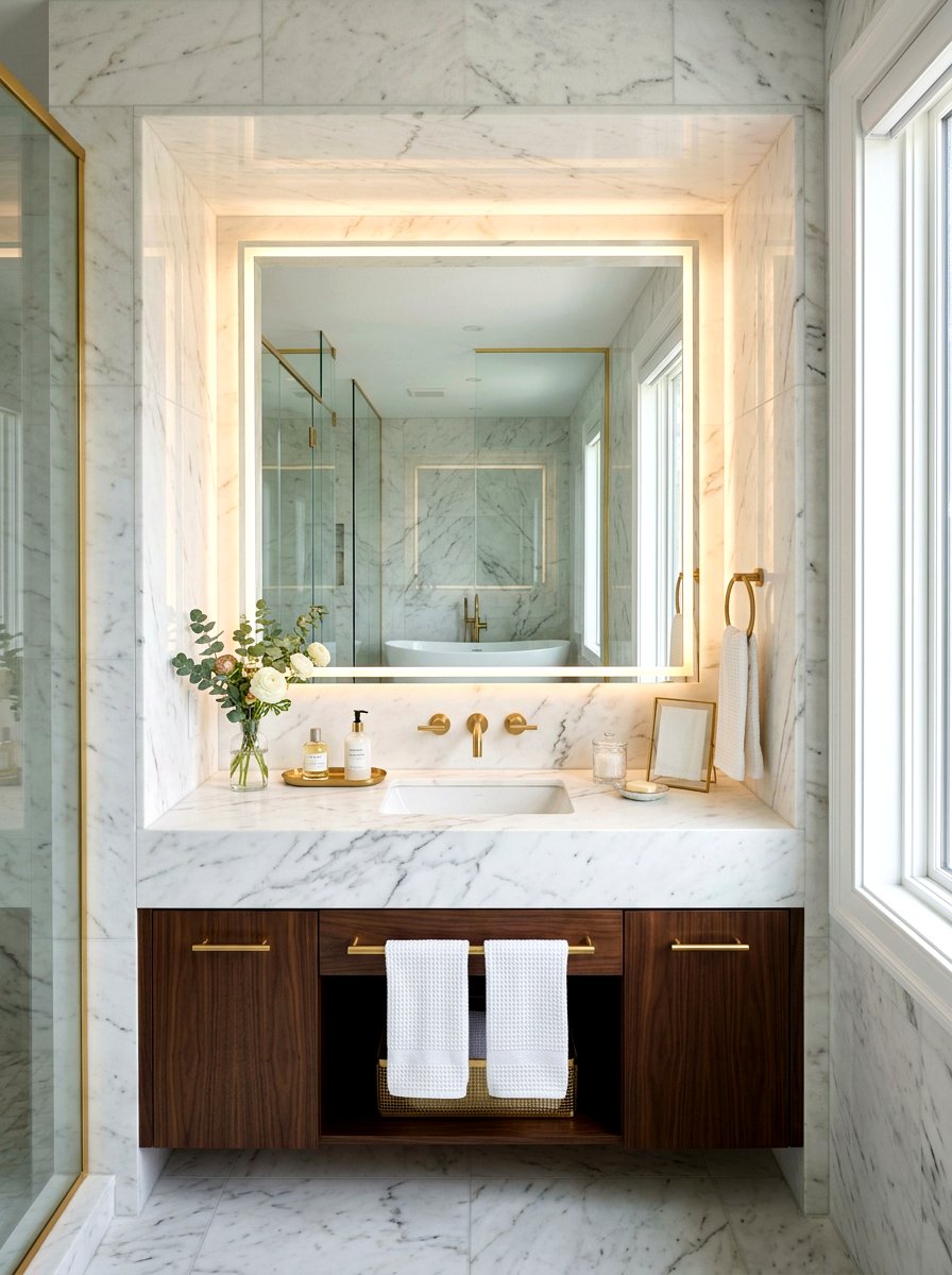 Marble Vanity Nook - 30 vanity nook ideas