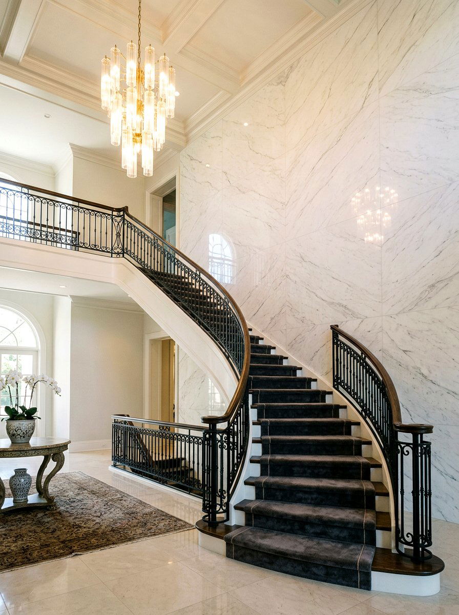 Marble Wall Panel - 30 staircase wall panel ideas