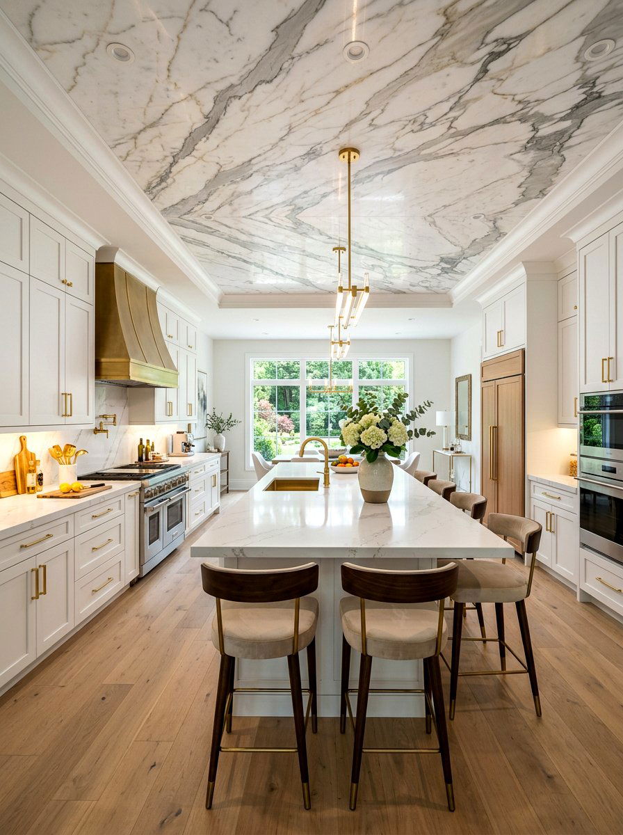 Marble ceiling mural - 30 ceiling mural ideas