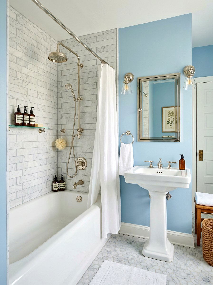 Marble subway tile bathroom - 30 alcove tub styling ideas