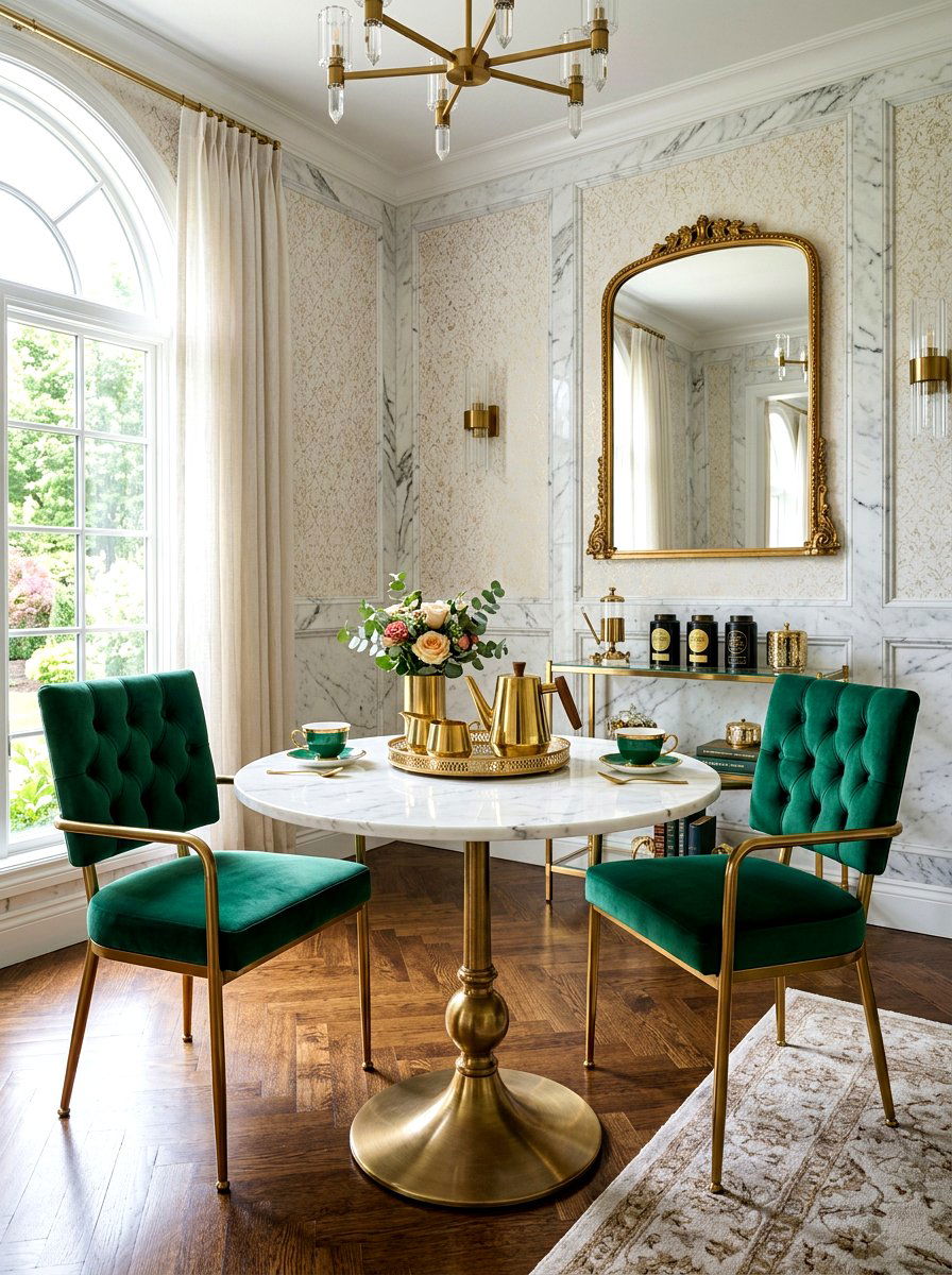 Marble tea corner - 30 tea and journaling corner ideas