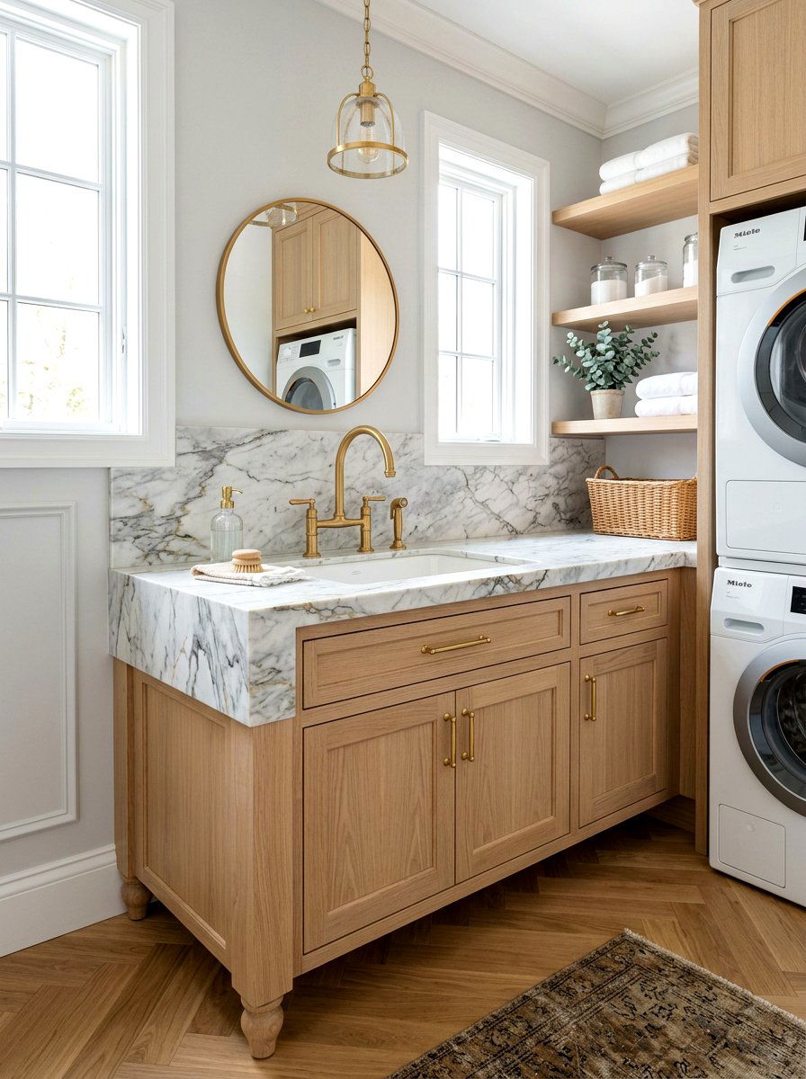 Marble top laundry sink cabinet - 30 utility sink cabinet ideas