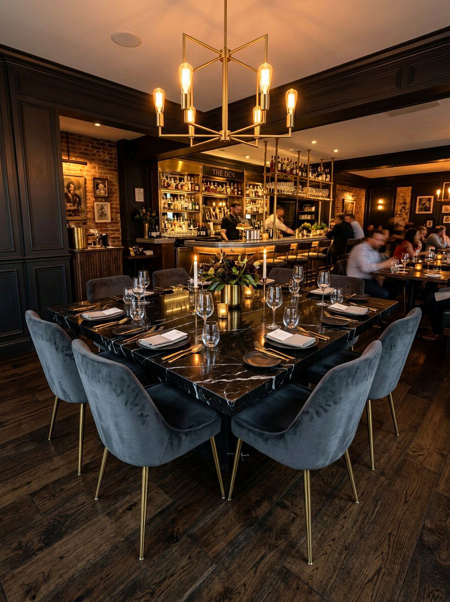 Marble topped speakeasy dining room - 30 speakeasy dining room ideas