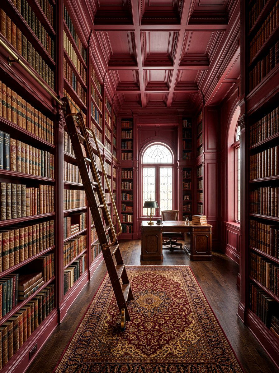 Maroon Library - 30 fall color drench ideas
