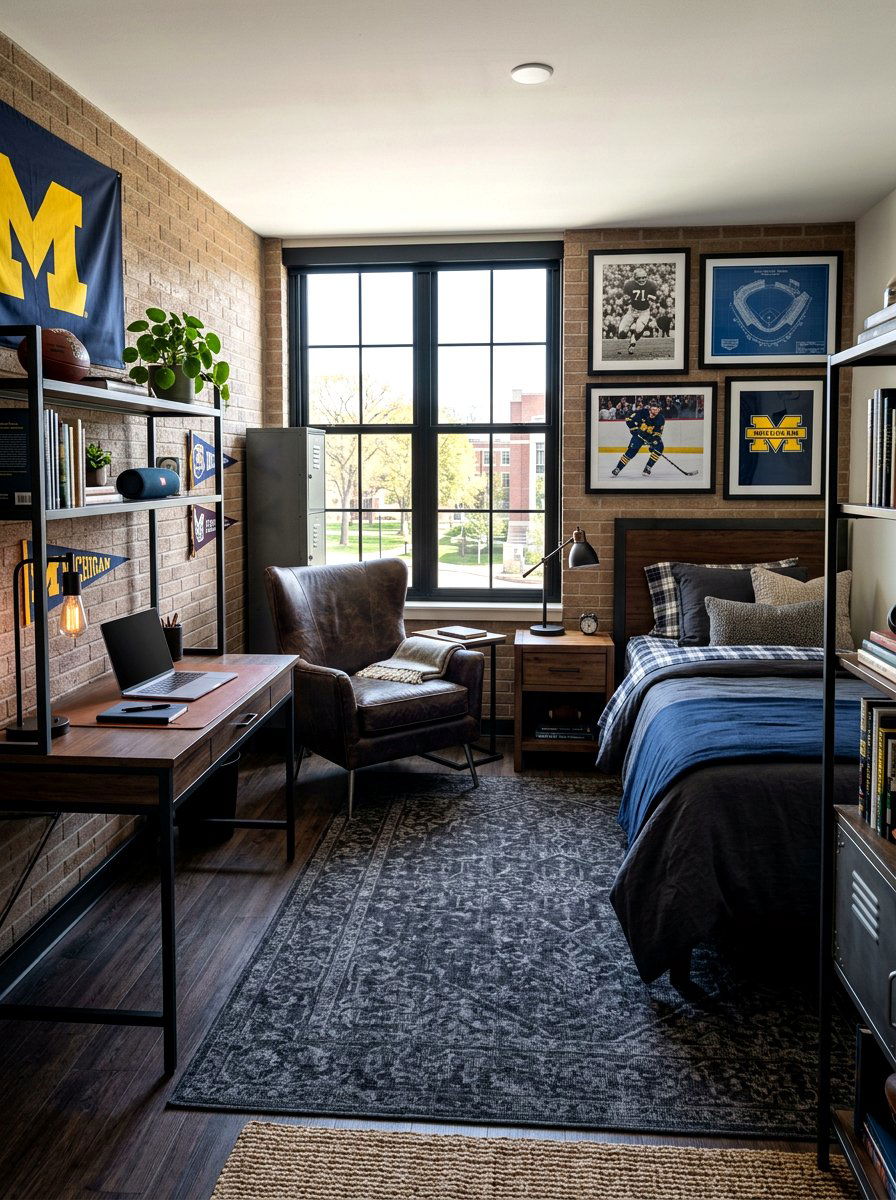 Masculine Dorm Room - 30 dorm room ideas