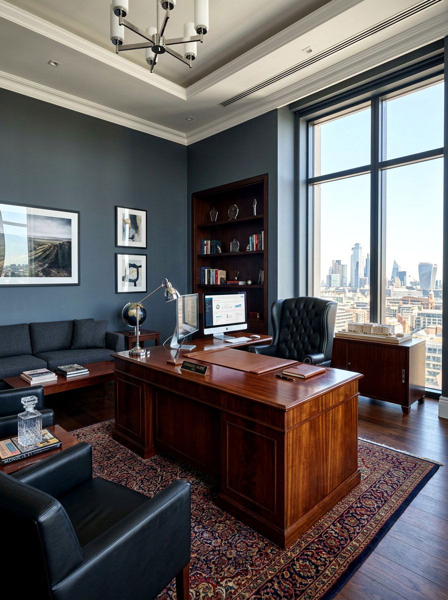 Masculine Executive Office - 30 home office decor ideas