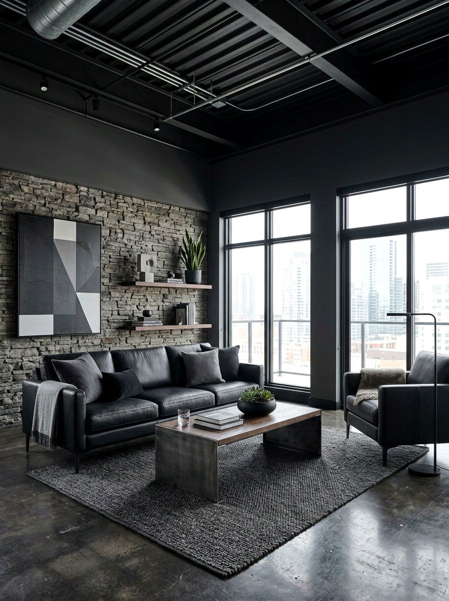 Masculine Gray Living Room - 30 gray living room ideas