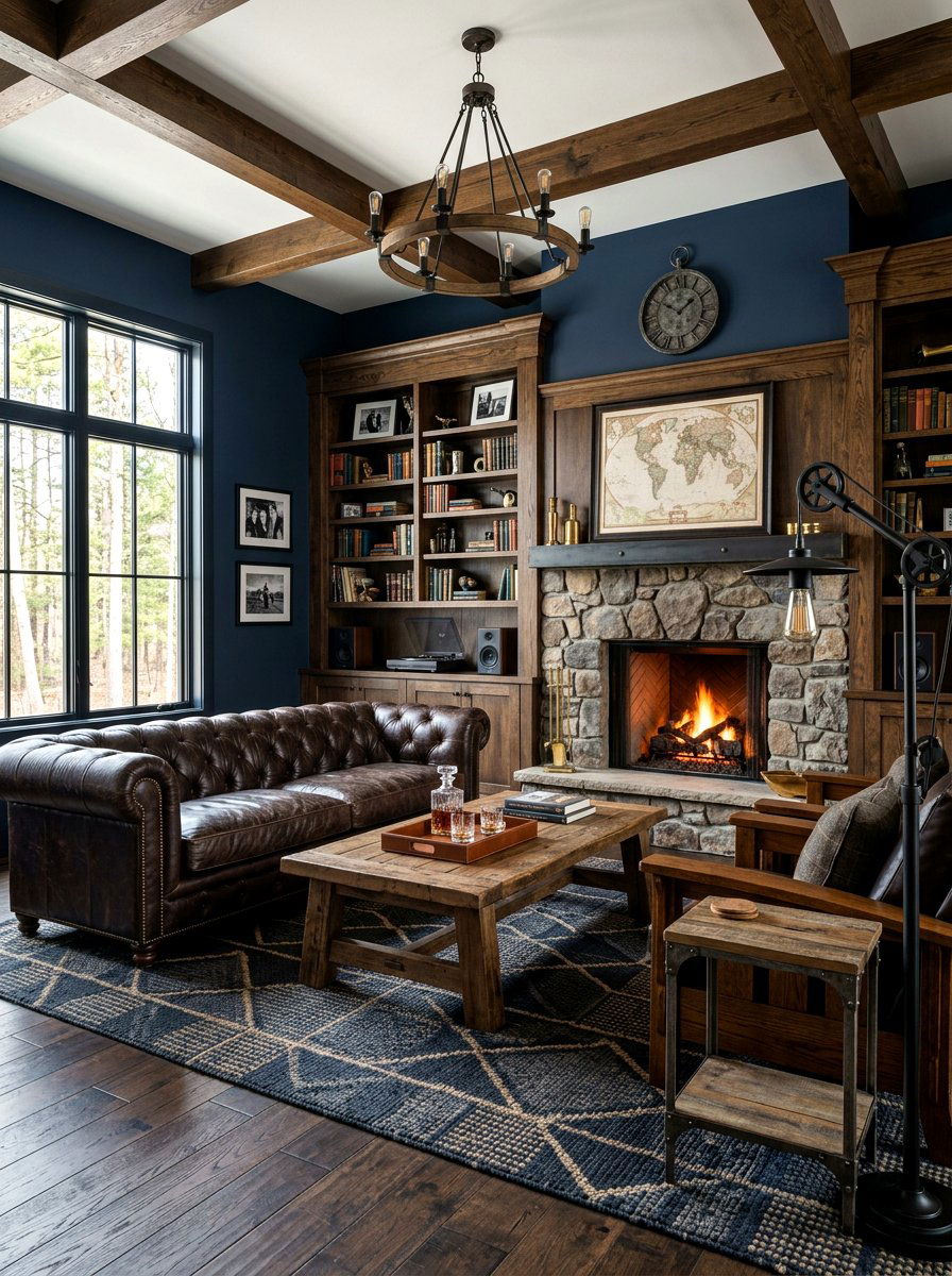 Masculine Living Room - 30 cozy living room ideas