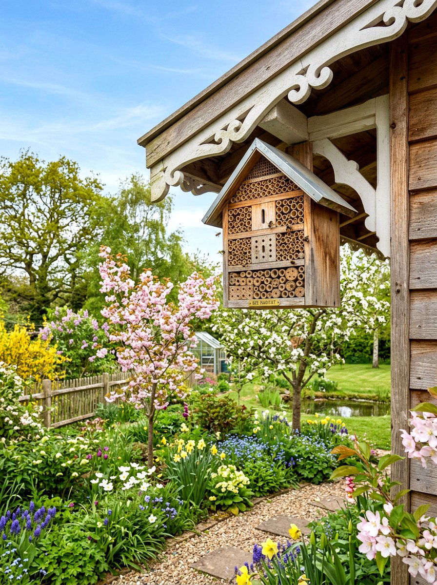 Mason Bee House - 30 pollinator garden ideas