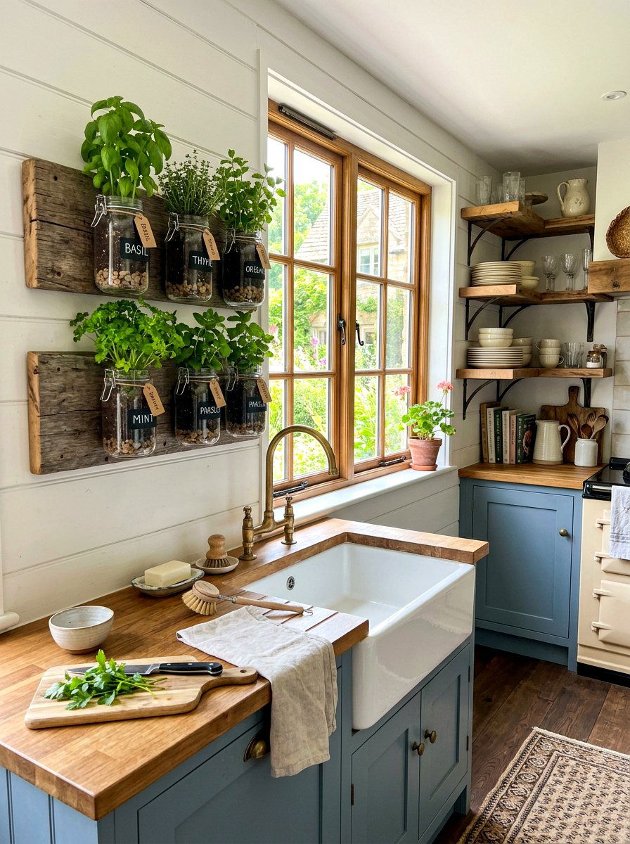 Mason Jar Herbs - 30 diy look planter ideas
