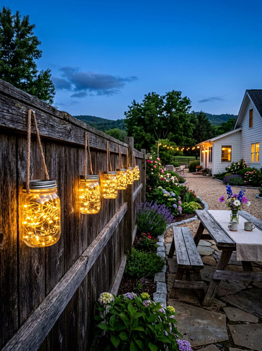 Mason Jar Lights - 30 patio lighting ideas