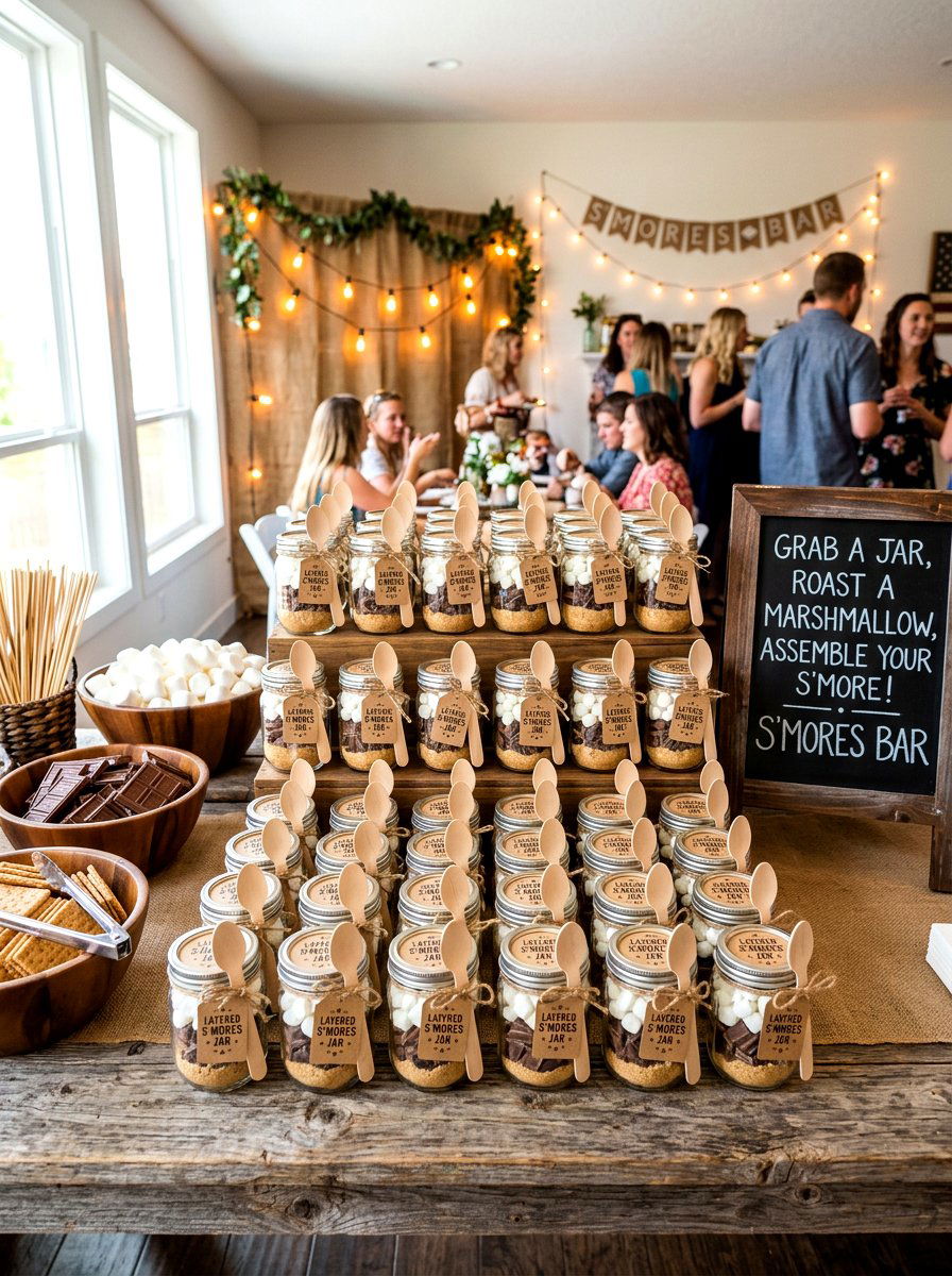 Mason Jar Smores - 30 s'mores station ideas