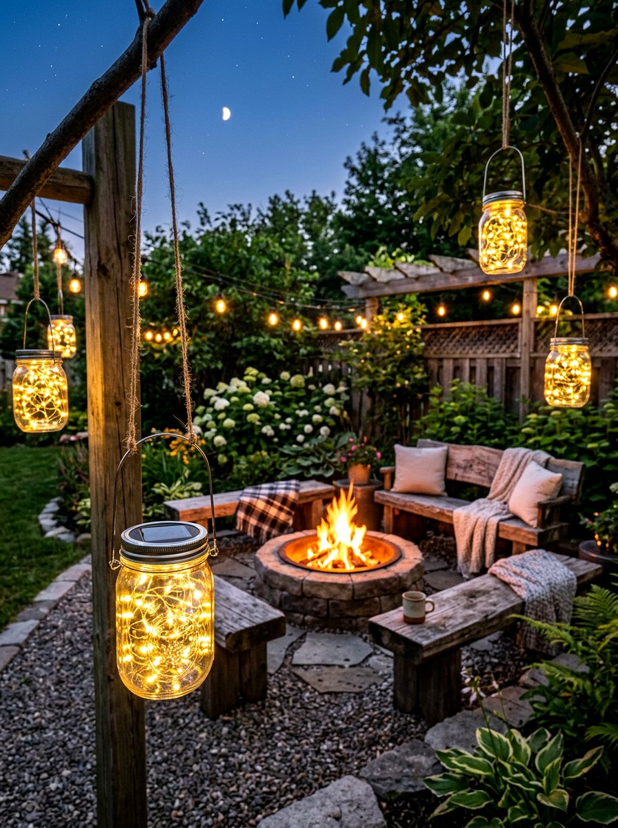 Mason Jar Solar Lanterns - 30 solar path lantern ideas