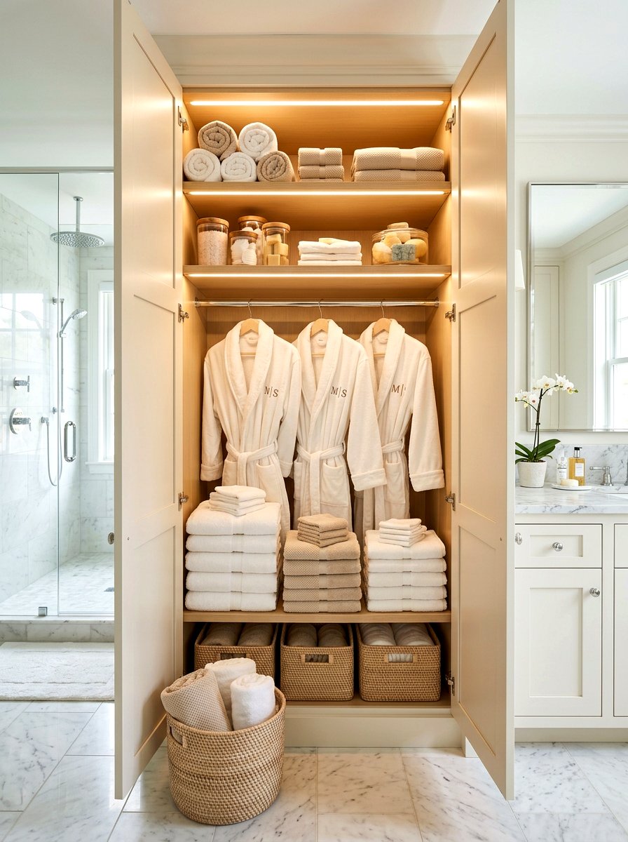 Master Bathroom Linen Closet - 30 organizing a linen closet ideas