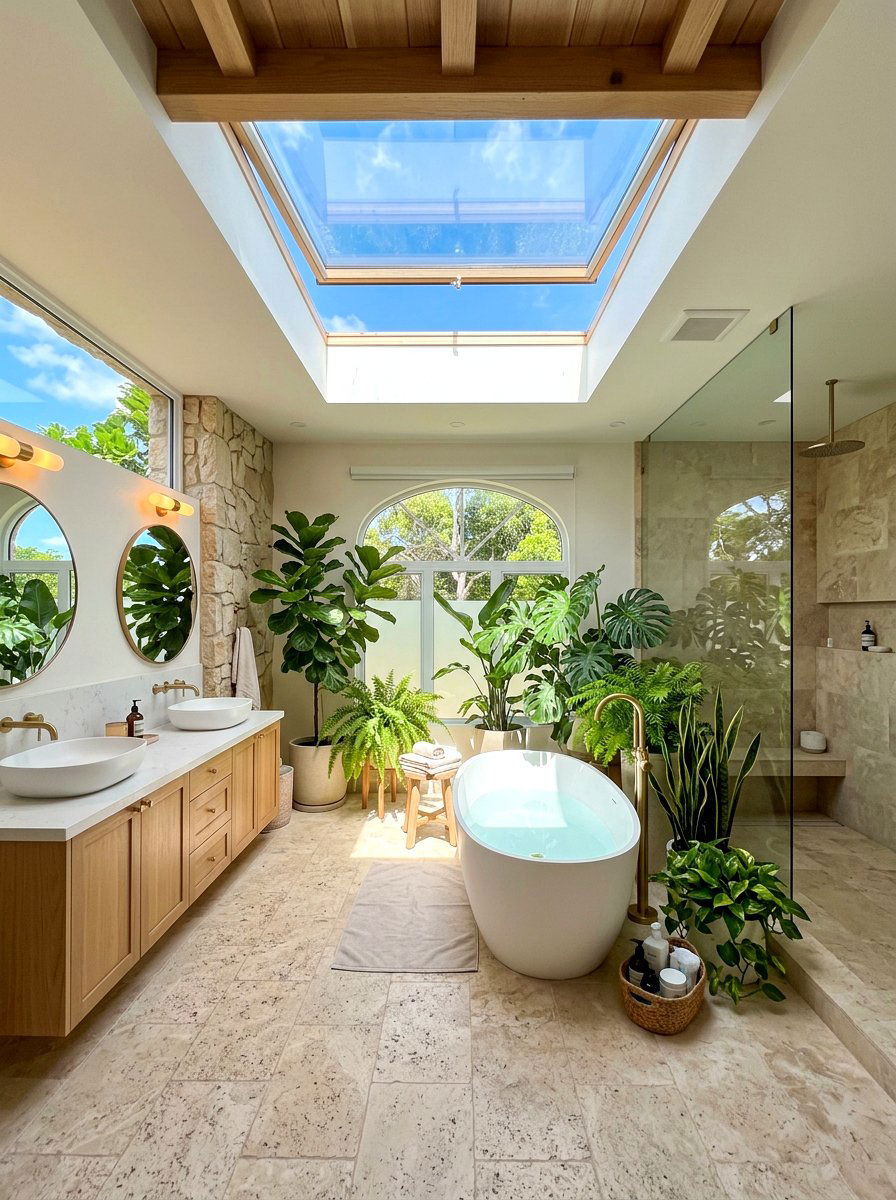 Master Bathroom Natural Skylight - 30 bathroom lighting ideas