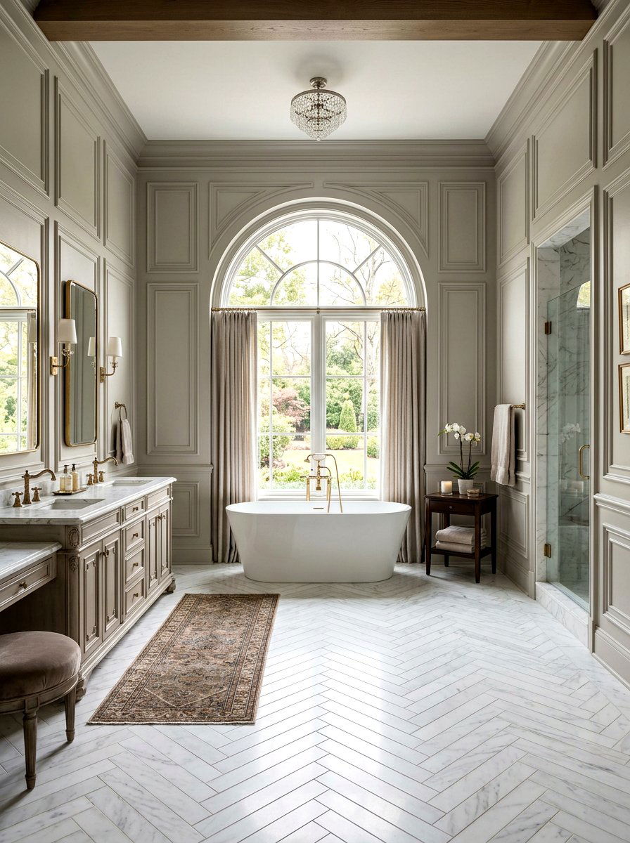 Master Bathroom Panel Molding - 30 panel molding bathroom ideas