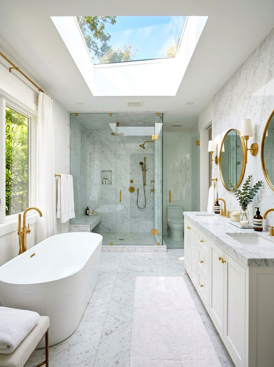 Master Bathroom Skylight - 30 shower skylight ideas