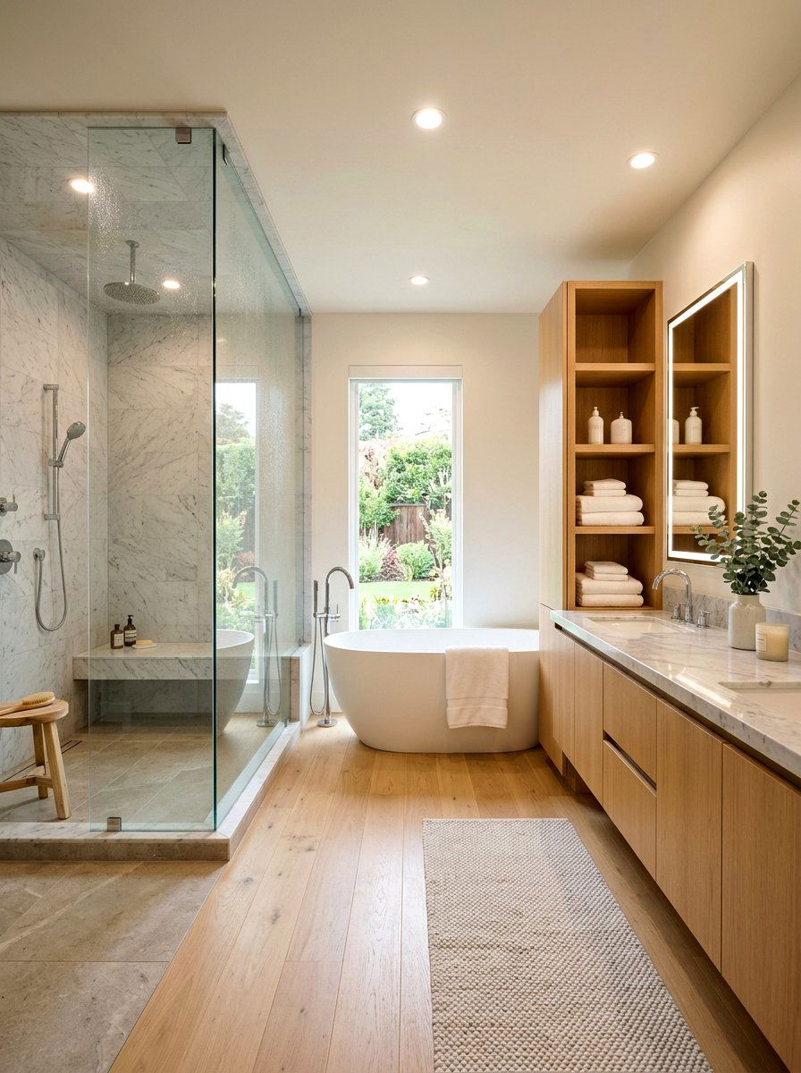 Master Bathroom Spa Retreat - 30 steam shower bathroom ideas