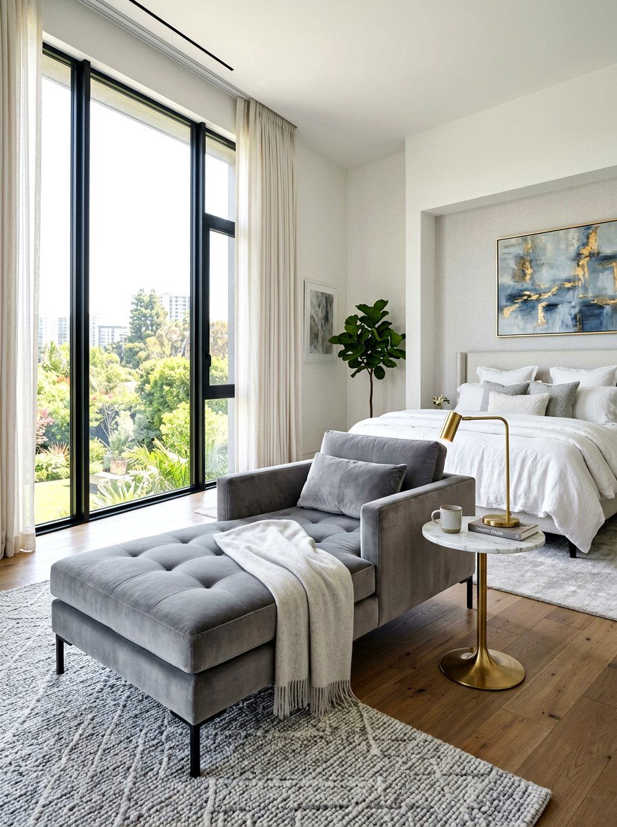 Master Bedroom Chaise Lounge - 30 quiet corner decor ideas