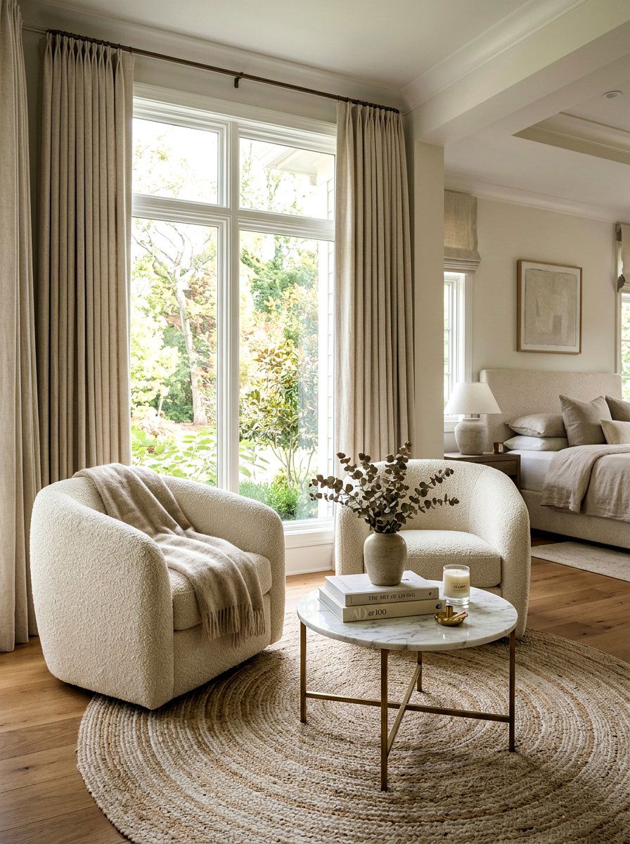 Master Bedroom Seating - 30 quiet luxury master bedroom ideas