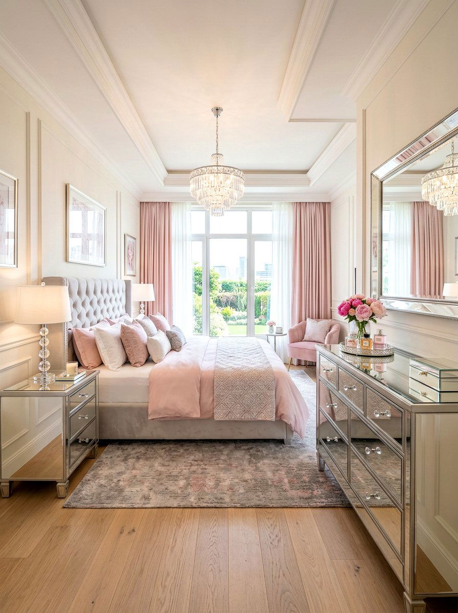 Master Bedroom With Mirrored Furniture - 30 small master bedroom layout ideas