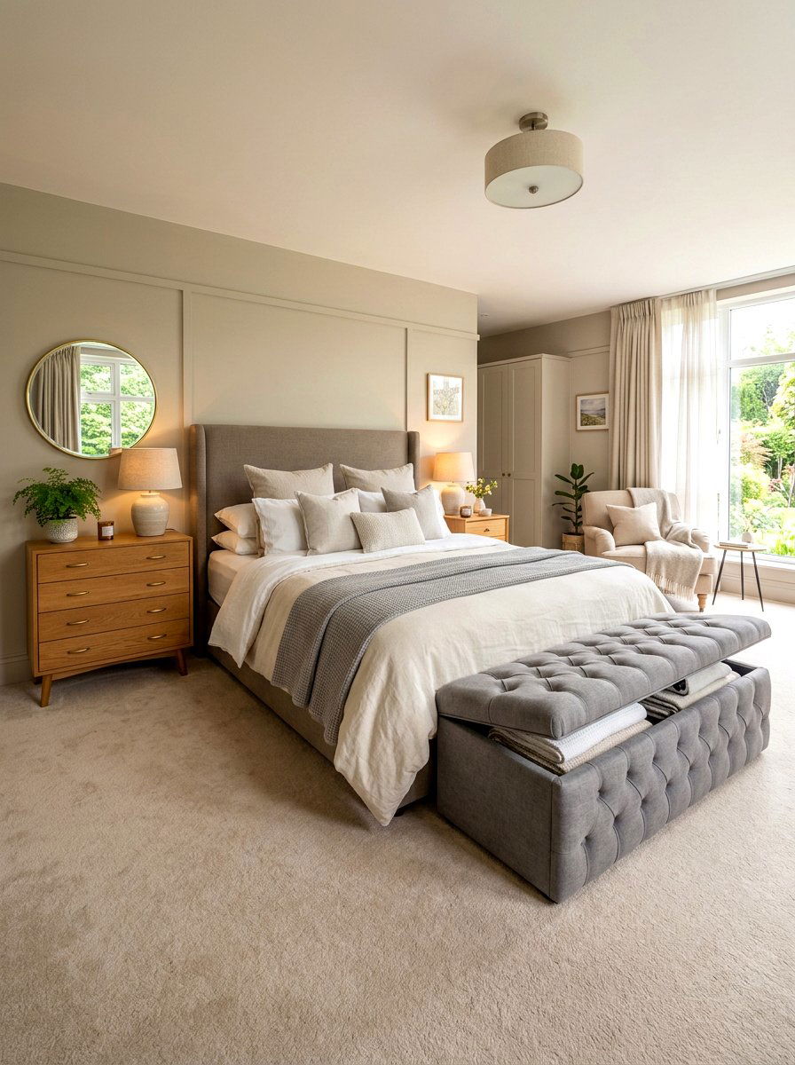Master Bedroom With Ottoman Storage - 30 small master bedroom layout ideas