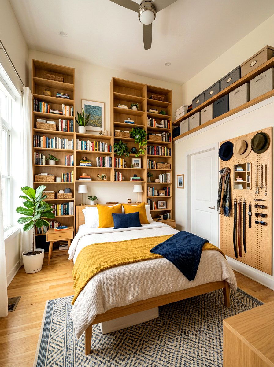 Master Bedroom With Vertical Storage - 30 small master bedroom layout ideas